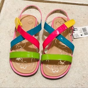 NWT Colorful Velcro Kids Sandals